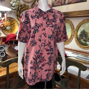 RVCA SZ L REGULÄR FIT peach/Pink Floral short sleeve Men's Shirt